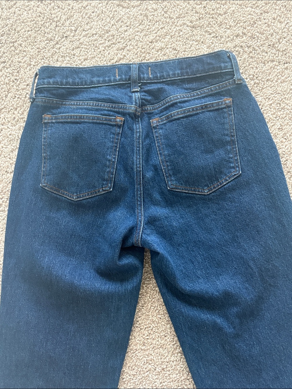Abercrombie & Fitch Mid-Rise 90's Straight Dark Blue Jeans - Picture 8 of 9